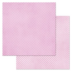 Двусторонний лист бумаги ScrapMania "Фономикс. Клетка. Розовая", размер 30х30 см, 180 гр/м2