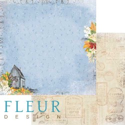 Двусторонний лист бумаги Fleur Design Краски осени "Пение птиц", размер 30,5х30,5 см, 190 гр/м2