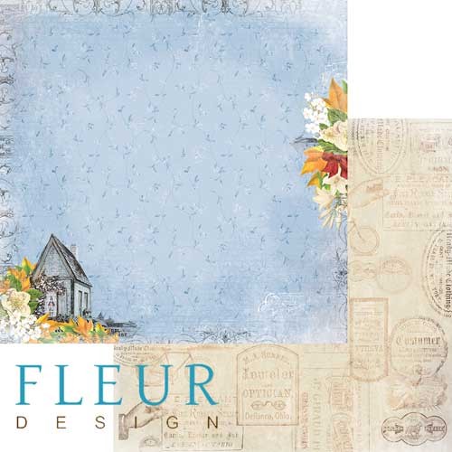 Double-sided sheet of paper Fleur Design Autumn colors "Birdsong", size 30. 5x30. 5 cm, 190 gr/m2