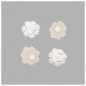 Объемная полимерная фигурка "Белый цветок", размер 3х3 см, 1 шт