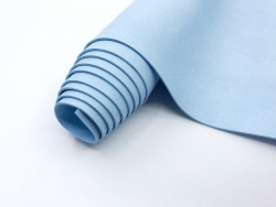 Переплётный кожзам Италия, цвет голубой матовый, 50Х35 см, 225 г/м2