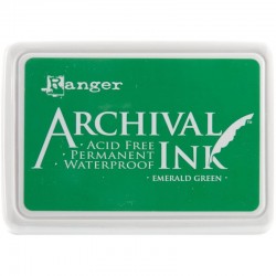 Архивные чернила "Archival Ink" от Ranger, цвет Emerald green размер 12*17 см