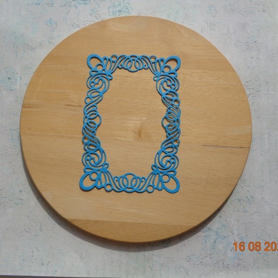 Cutting frame "Monogram 2" blue matte design paper 290 gr.