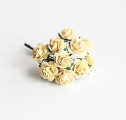 Розы "Желтые" размер 1 см, 10 шт