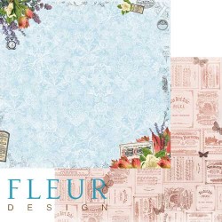 Двусторонний лист бумаги Fleur Design Краски осени "Мелодия осени", размер 30,5х30,5 см, 190 гр/м2
