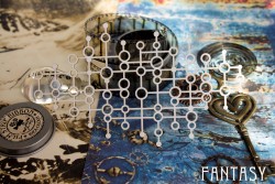 Чипборд Fantasy "Фоновый с кружочками 007", размер 7,5*12,8 см