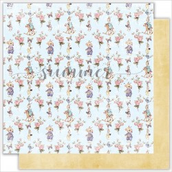 Двусторонний лист бумаги Summer Studio My honey bunny "Bunnies" размер 30,5*30,5см, 190гр