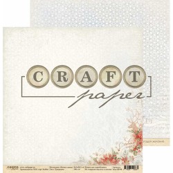 Двусторонний лист бумаги CraftPaper Лесная сказка "Традиции" размер 30,5*30,5см, 190гр
