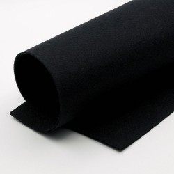 Фетр декоративный "Черный", размер А4, толщина 1 мм, 1 шт
