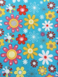 Ткань для лоскутного шитья, 100% хлопок Riley Blake Pink "Flowers", размер 50Х50 см