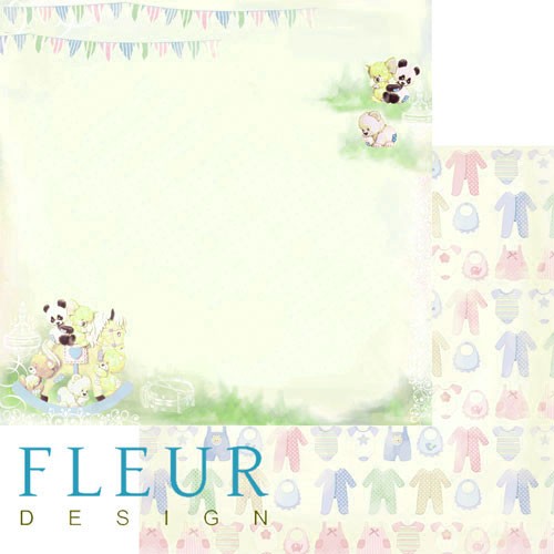 Double-sided sheet of paper Fleur Design Boys "Fun", size 30. 5x30. 5 cm, 190 g/m2