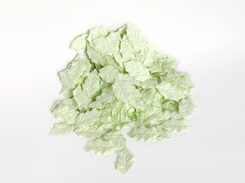 Holly leaves without stems "Mint" size 4X2. 5 cm 10 pcs