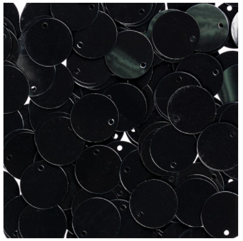 Sequins "Zlatka" in bulk, black No. 04, 15 mm, 10 gr