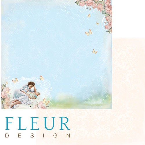 Double-sided sheet of paper Fleur Design Boys "Baby", size 30. 5x30. 5 cm, 190 gr/m2