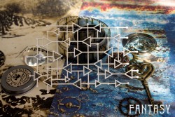 Чипборд Fantasy "Решетка с треугольниками 009", размер 7,5*11,7 см