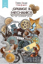 Набор высечек Fabrika Decoru коллекция "Grunge & Mechanics" 77 шт