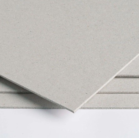 A sheet of gray bound cardboard, size 25x25 cm, thickness 1.2 mm