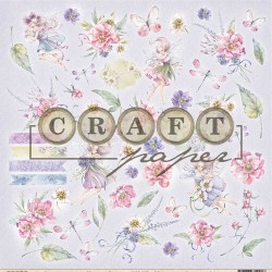 Односторонний лист бумаги CraftPaper В мире снов "Феи и цветы" размер 30,5*30,5см, 190гр