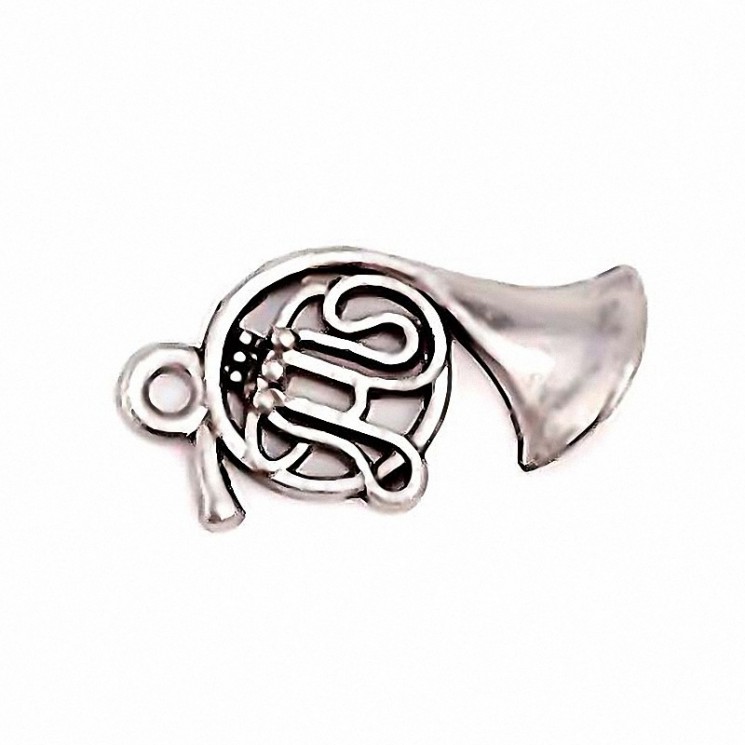 Scrapberry's metal pendant "wind pipe", antique silver, size 22X15 mm, 1 pc