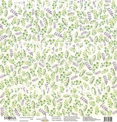 Односторонний лист бумаги MonaDesign Magic garden "Зелень" размер 30,5х30,5 см, 190 гр/м2