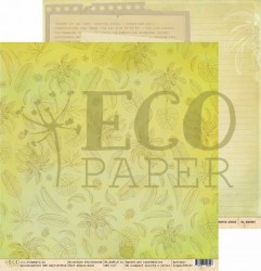 Двусторонний лист бумаги EcoPaper Тропикана "Зарисовки" размер 30,5*30,5см, 250гр
