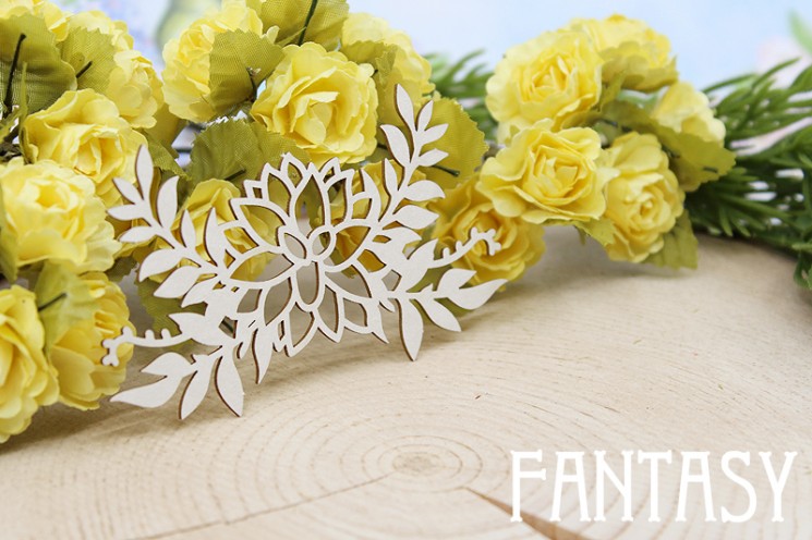 Chipboard Fantasy "Flower arrangement 1658" size 9.3*5.2 cm
