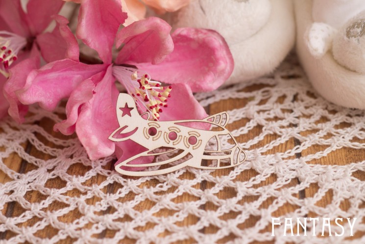 Чипборд Fantasy "Самолет" размер 3,6х6,5 см