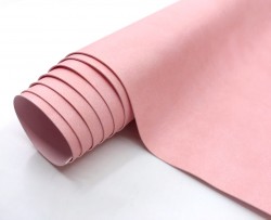 Переплётный кожзам Италия, цвет розовый матовый, 33Х70 см, 225 г/м2