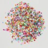 Glitter in a jar ArtUzor "Asterisks mix" size 3mm, 7gr 