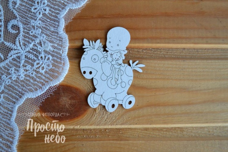 Chipboard Simply Sky "Kids-21", size 8x8 cm