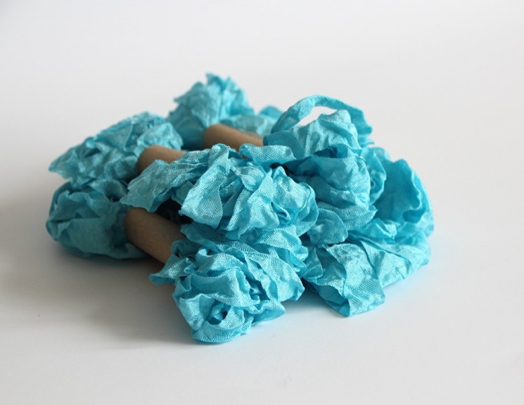 Shabby ribbon "Sparkling turquoise", width 1.5 cm, length 1 m
