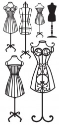 Набор переводных аппликаций Kaisercraft "Dress Forms" размер 21х10 см