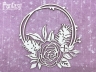 Чипборд Fantasy «Снежные объятия (Зимний цветок с рамкой) 3032» размер 8,5*8,8 см
