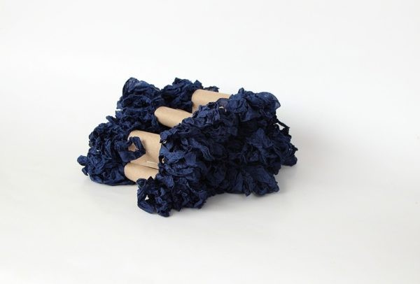Shabby ribbon "Blue depths", width 1.5 cm, length 1 m