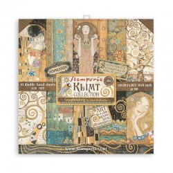 Набор двусторонней бумаги для скрапбукинга Stamperia "Klimt" 20х20 см, 10 листов, 190 гр\м2