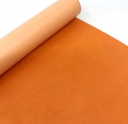 Переплётный кожзам Италия, цвет Ярко оранжевый матовый, 50Х35 см, 225 г/м2 