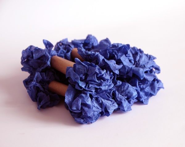 Shabby ribbon "Royal blue", width 1.5 cm, length 1 m