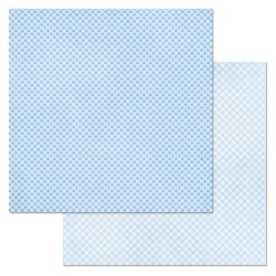 Двусторонний лист бумаги ScrapMania "Фономикс. Клетка. Голубая", размер 30х30 см, 180 гр/м2