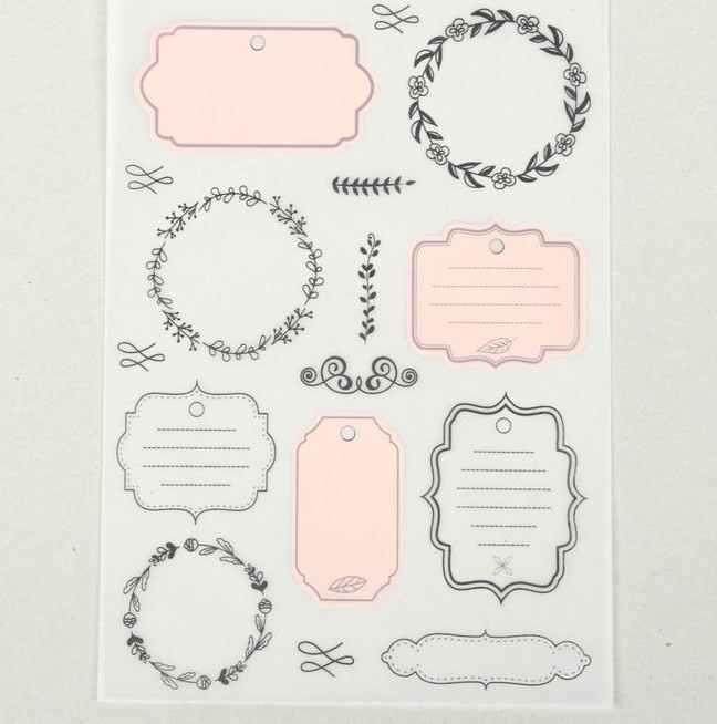 Decorative tracing paper "Nameplates", A4 size, 1 sheet