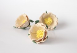 Полиантовая роза "Светло-бежевая" размер 4,5 см 1шт