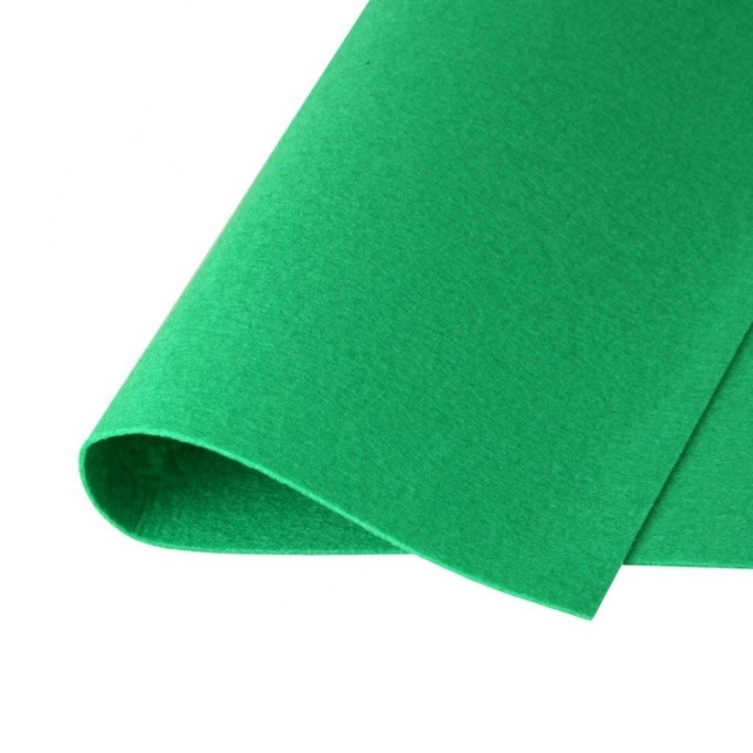 Фетр декоративный "Ярко-зеленый", размер А4, толщина 1 мм, 1 шт