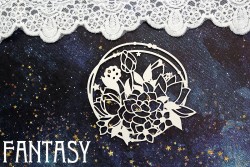 Чипборд Fantasy "Цветы в рамке 1402" размер 8,2*8,5 см