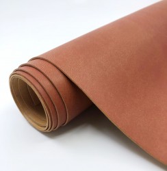 Переплётный кожзам Италия, цвет Рыжевато коричневый матовый, 50Х35 см, 225 г/м2 