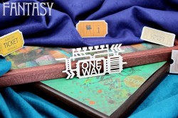 Чипборд Fantasy "Стимпанк билеты 2044" размер 8,5*3,6 см