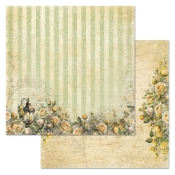 Двусторонний лист бумаги ScrapMania "Затерянная среди роз. Теплый свет", размер 30,5х30,5 см, 180 гр/м2 