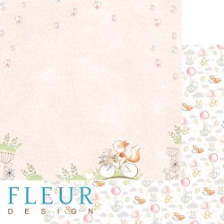Двусторонний лист бумаги Fleur Design Нежный возраст "Я расту", размер 30,5х30,5 см, 190 гр/м2