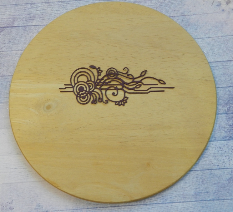 Вырубка Абстракция темно фиолетовая бумага кардсток 290 гр.