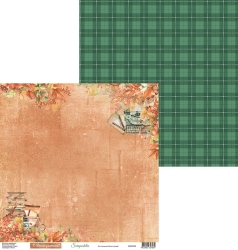 Двусторонний лист бумаги Scrapodelie Шепот листопада "Лист 6", размер 30,5х30,5см, 190 гр/м2