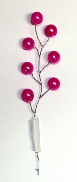 Decorative decoration " Pink twig with pearls"