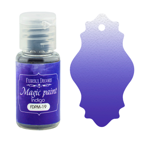 Dry paint "Magic Paint" FABRIKA DECORU, Indigo color, 15 ml